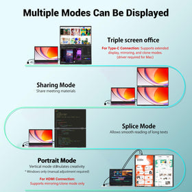 InnoView dual monitor tilt adjustment highlights ergonomic viewing during long sessions