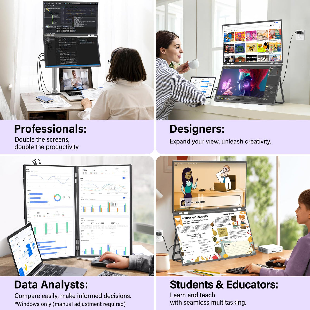 InnoView combine-wide canvas creates a seamless, ultra-wide workspace.