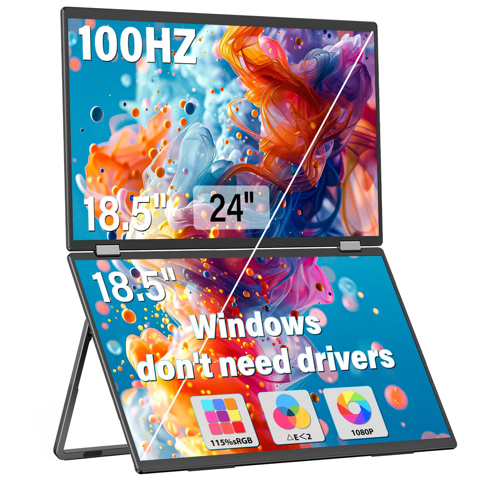 InnoView dual-monitor folding stand for portable productivity