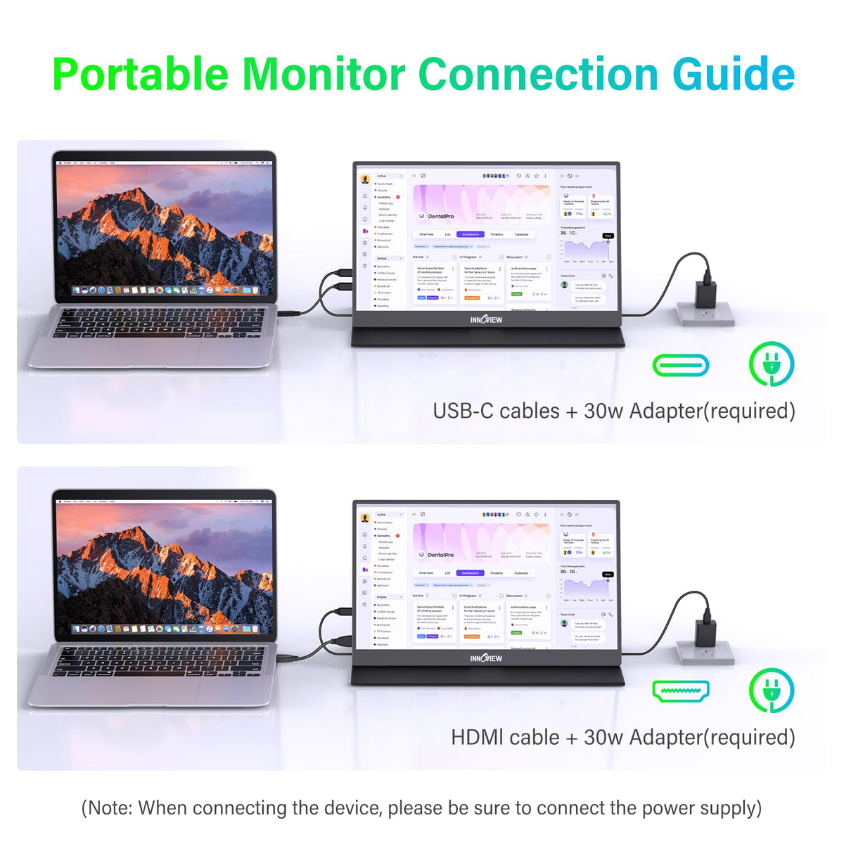 InnoView built-in dual speakers enhance movies and calls.