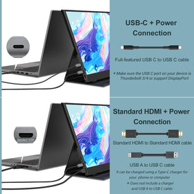 InnoView portable monitor in use with laptop expands workspace