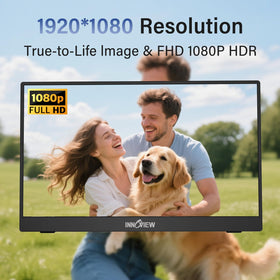 InnoView portable monitor side view highlighting slim profile for travel