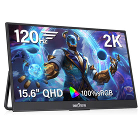 InnoView portable monitor delivers 2560x1440 clarity for immersive gaming and work.