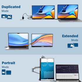 InnoView portable monitor built-in stand supports a 90-degree viewing angle.