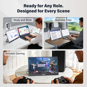 InnoView USB-C and HDMI ports enable plug-and-play with laptops.
