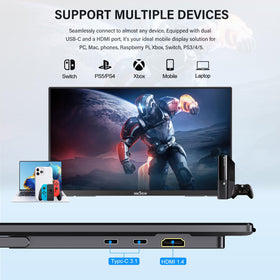 InnoView USB-C and HDMI inputs for broad device compatibility