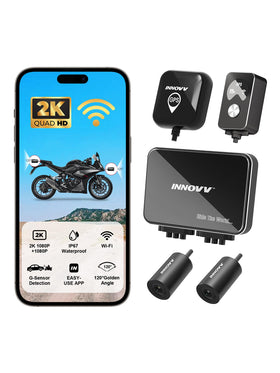 INNOVV K7 front camera 2K footage for clear road views.