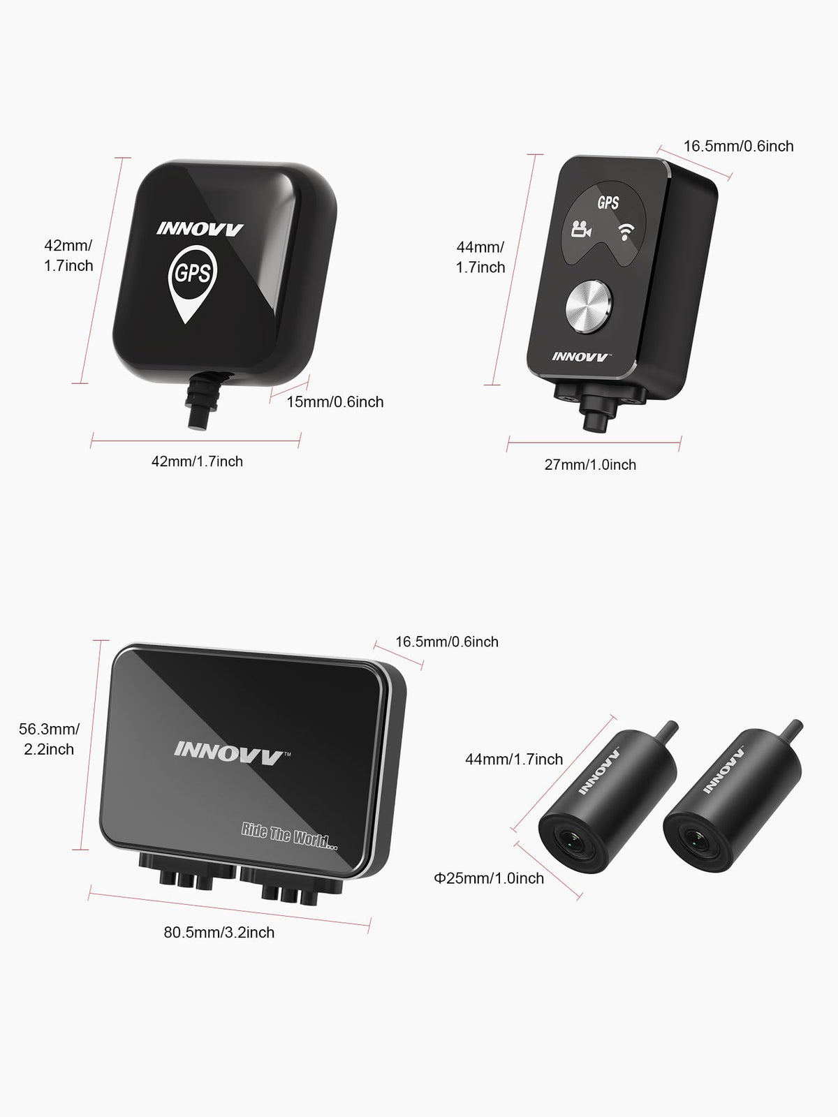 INNOVV K7 installation kit supports fast and secure mounting.