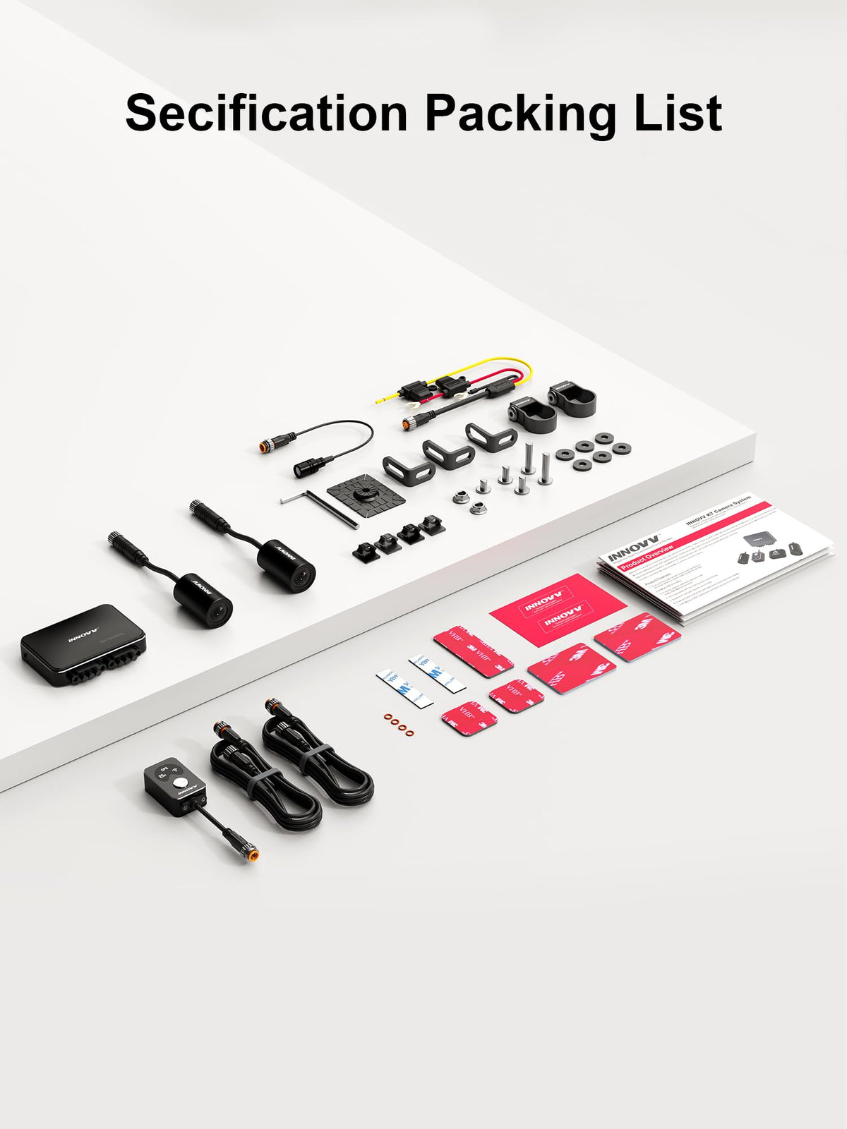 INNOVV K7 remote control shows status and quick actions.