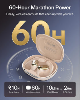 Inscamera open-ear headphones with IPX7 waterproofing for sweat, rain, and splashes