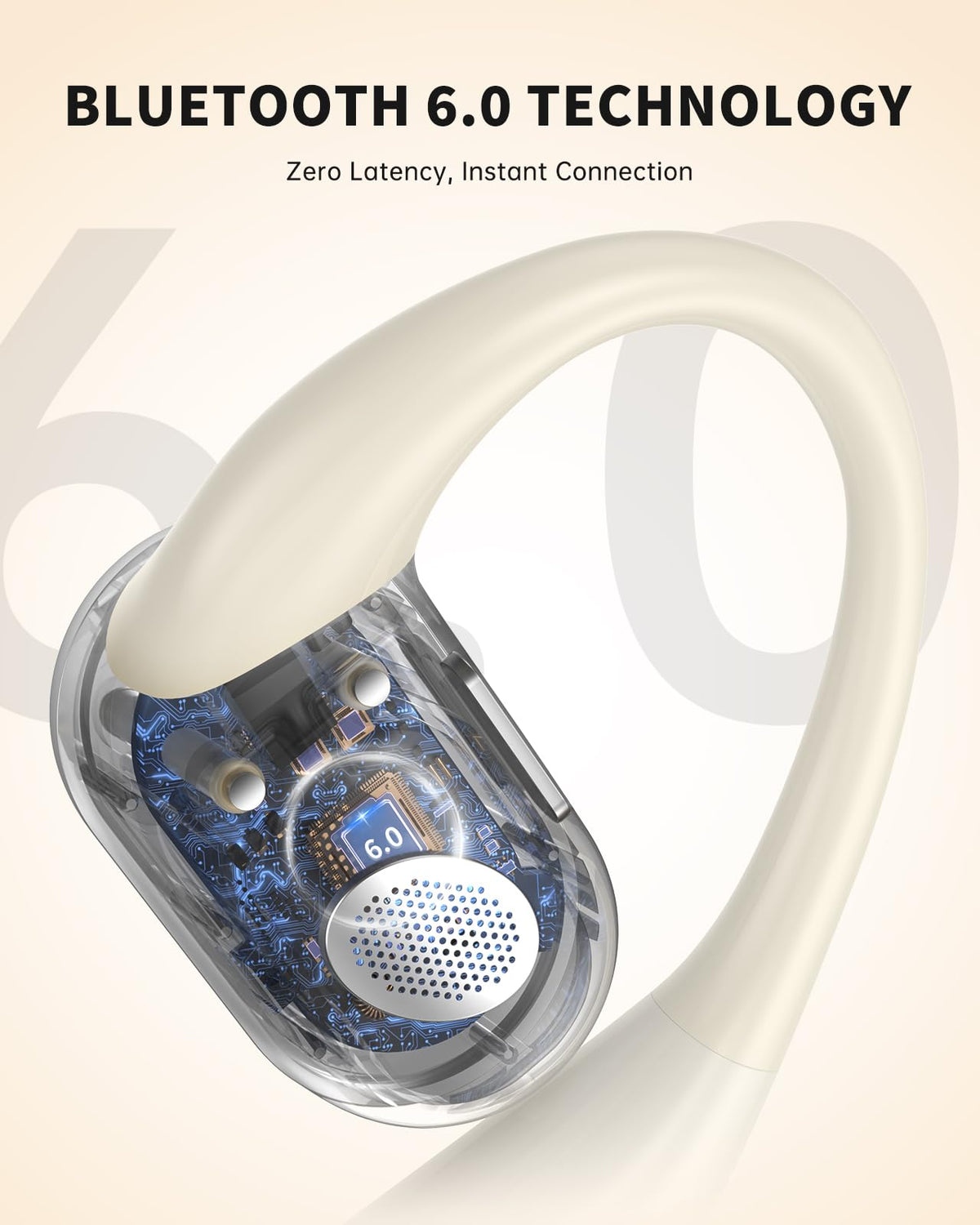 inscamera earbuds held in hand to show compact size and portability