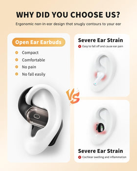 inscamera earbuds beside smartphone showing pocket-sized scale and portability