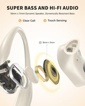 inscamera touch control on earbud demonstrating easy playback control