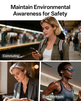 InsCamera touch-controls open-ear-buds provide quick controls during activity