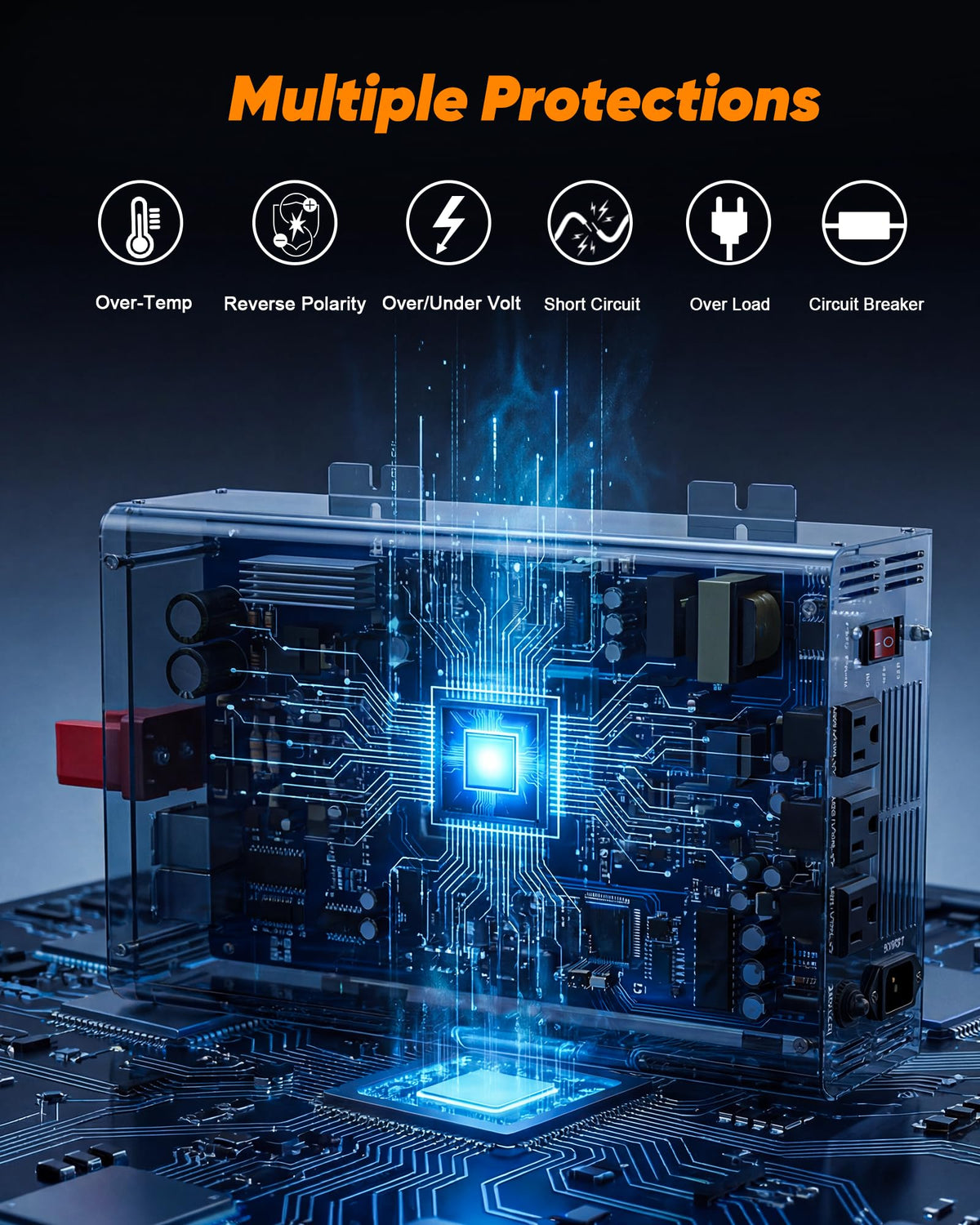 InsensVert auto switch activates within 10 ms to keep pumps running