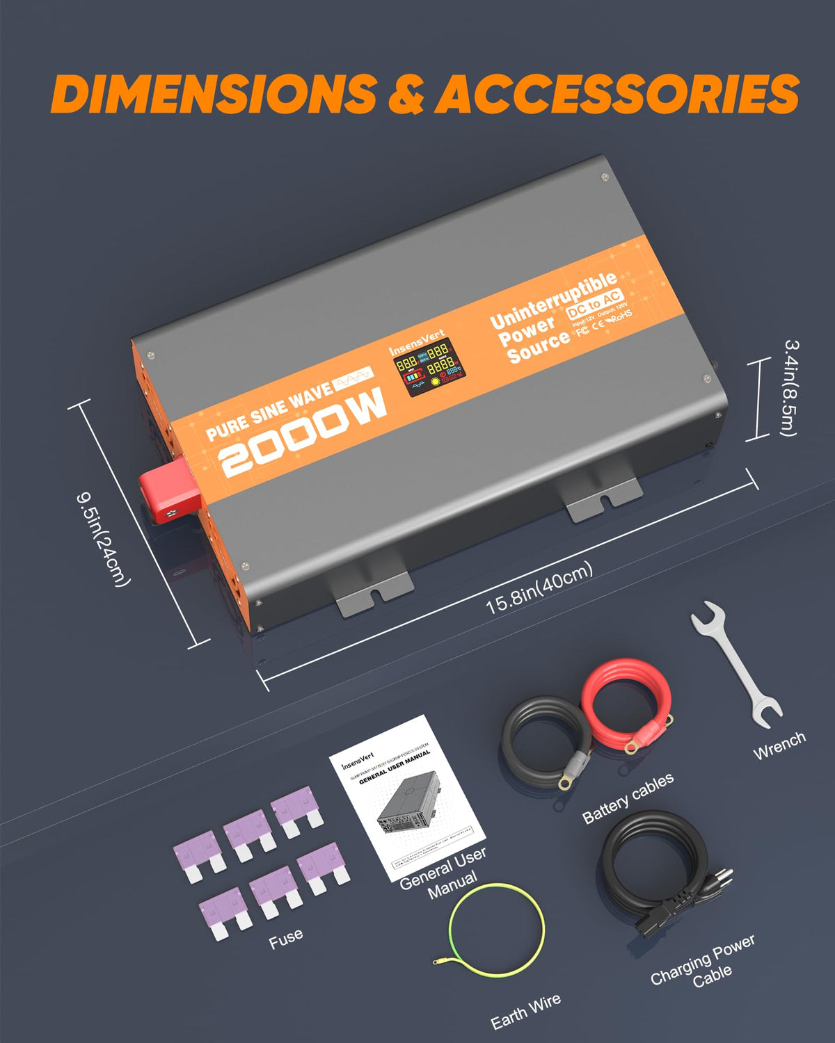 InsensVert easy installation with 3-pin plug and copper cables included