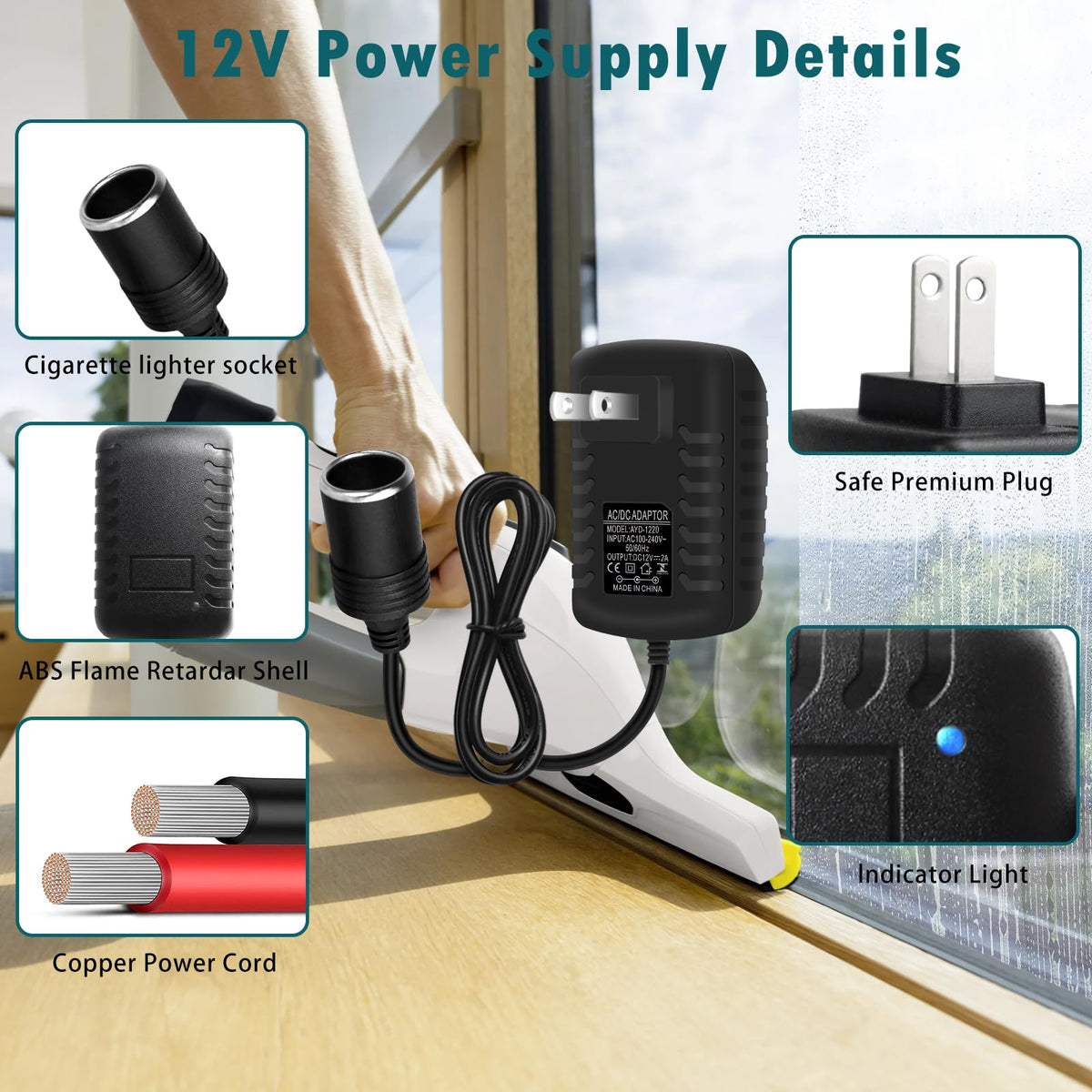inShareplus powering a dashcam indoors demonstrating reliable 12V operation