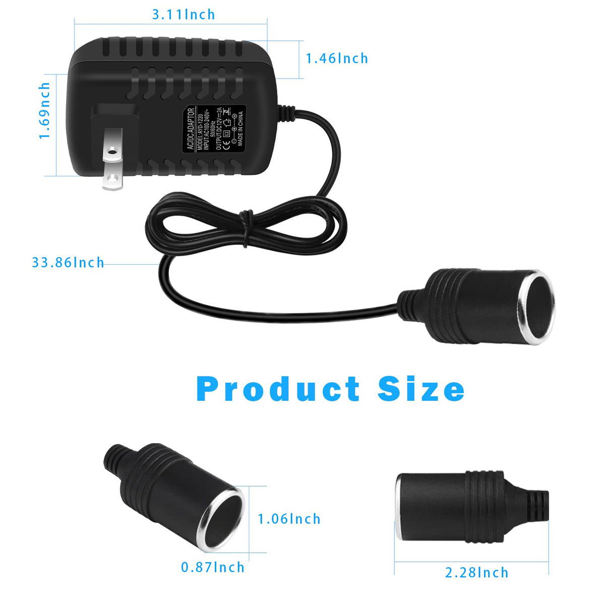 inShareplus product safety label and specs highlighting built-in protections