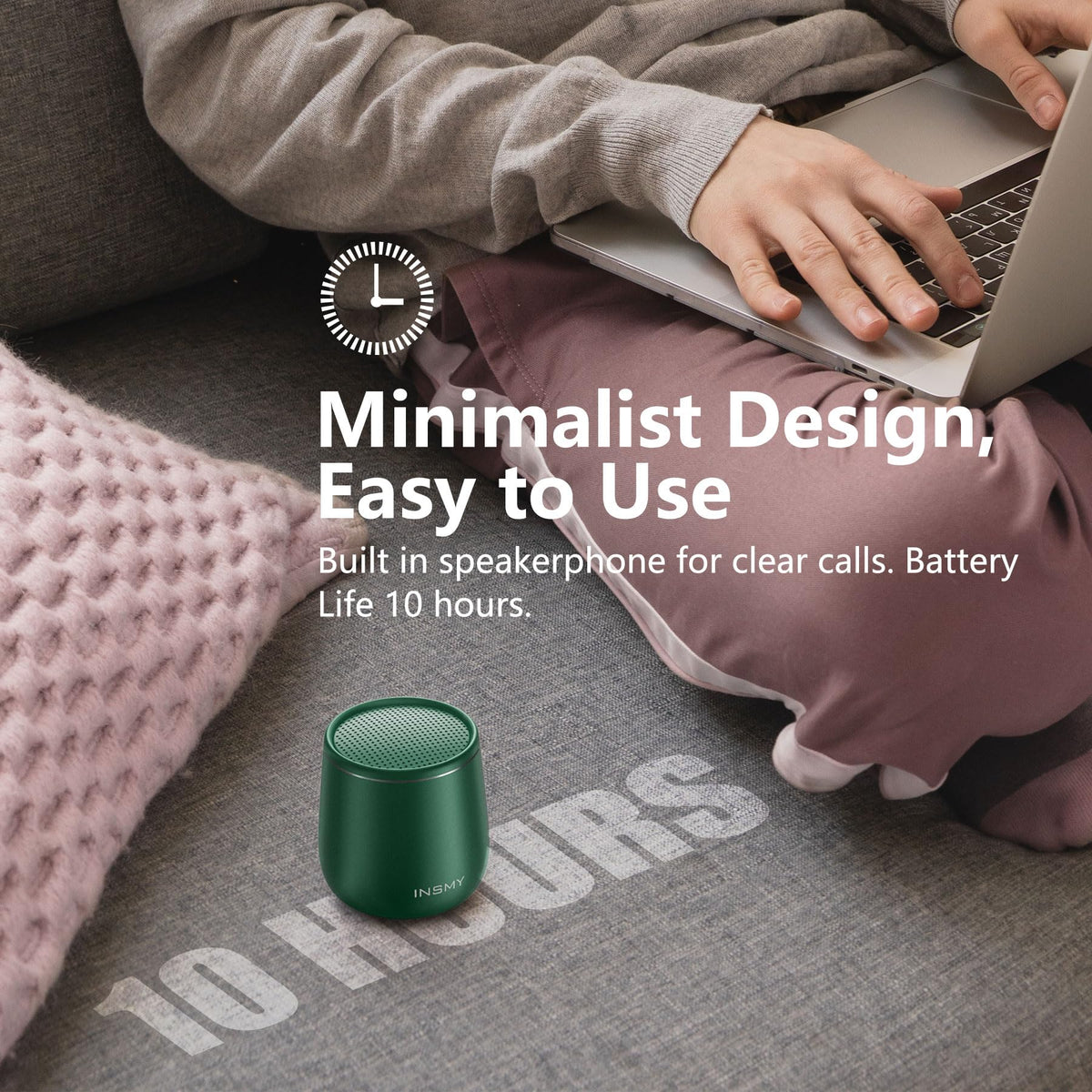 INSMY 10-hour playback on a single charge for all-day listening.