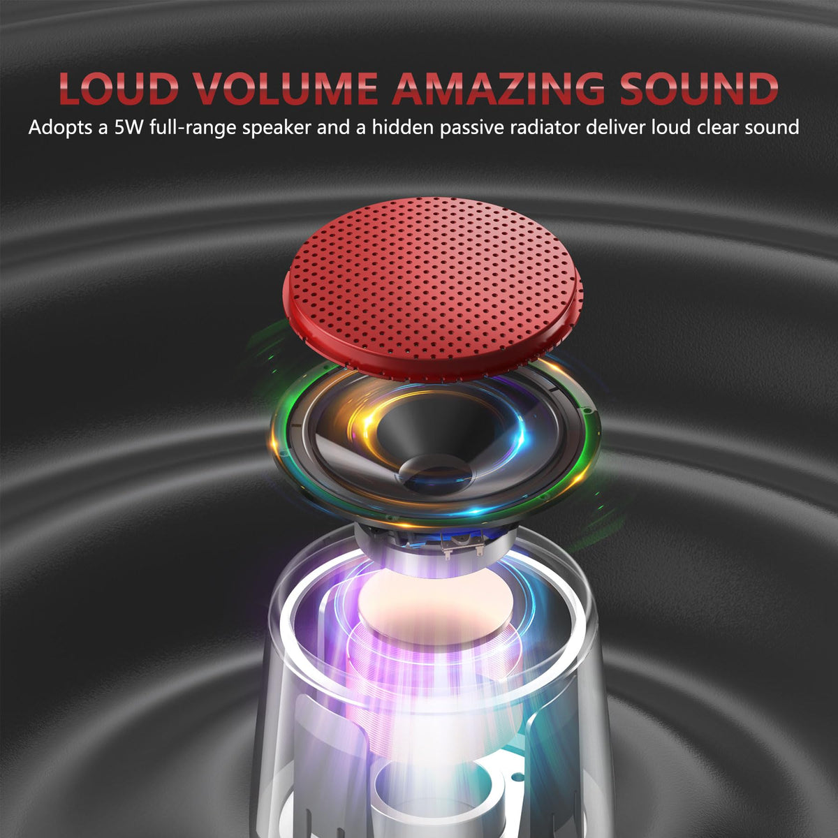 INSMY 5W speaker delivers clear, full-range audio.
