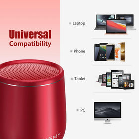 INSMY Bluetooth speaker pairs wirelessly for laptop or tablet listening.