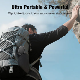 INSMY C12 sitting on kayak showing waterproof use and outdoor audio benefit