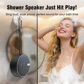 INSMY C12 suction cup mounted to tile showing secure mounting in shower