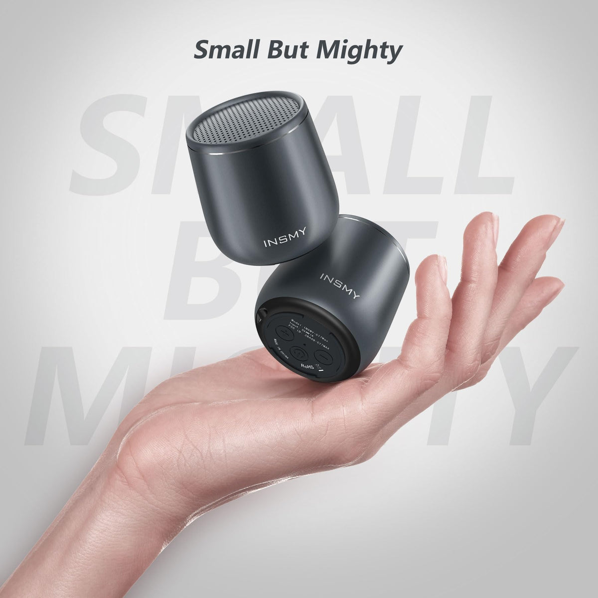 INSMY punchy bass mini speaker delivers strong low-end for on-the-go listening