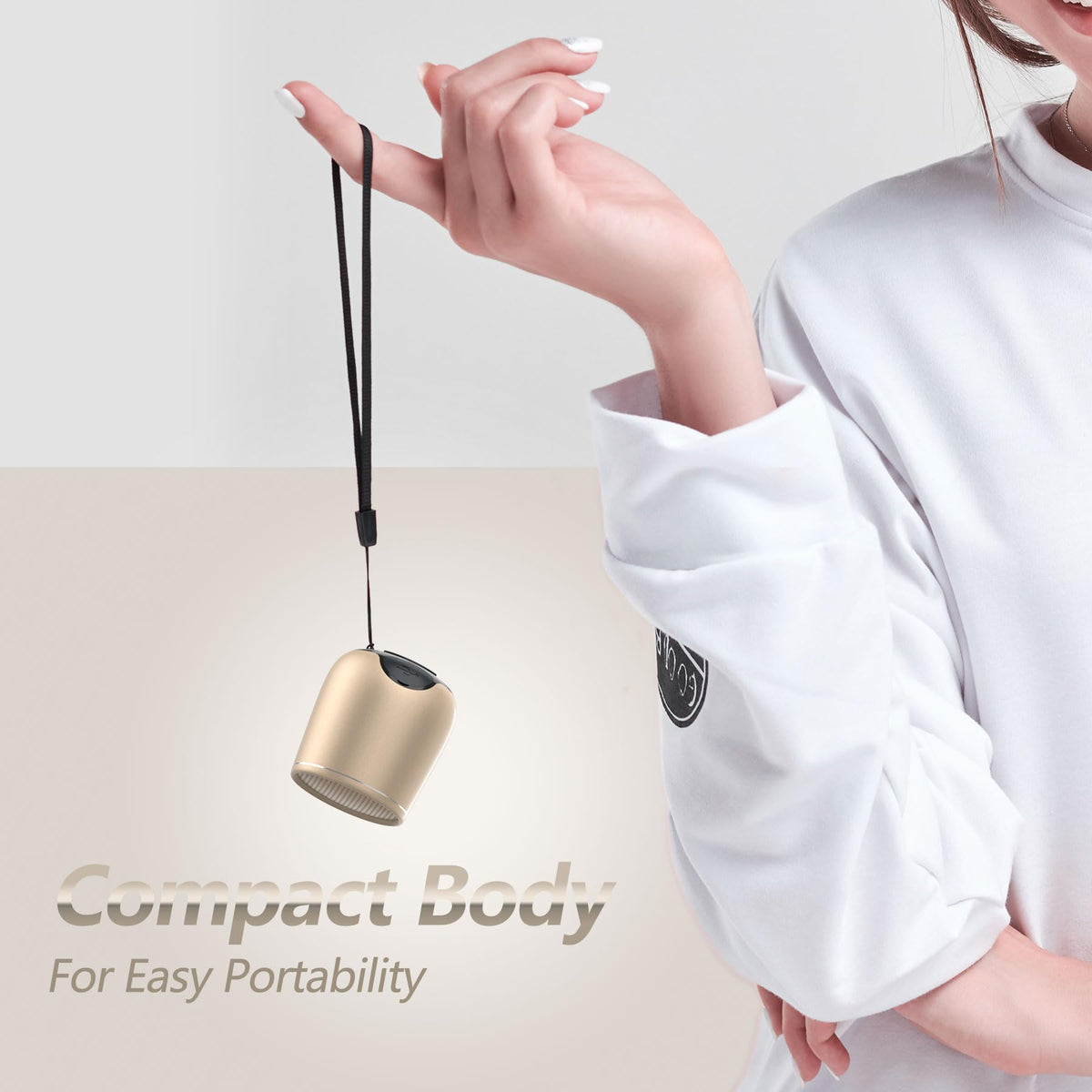INSMY true wireless stereo gold pair demonstrating dual speaker setup