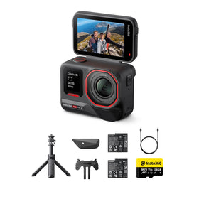 Insta360 Ace Pro 2 front view with Get-Set Bundle, vivid Leica-inspired color.