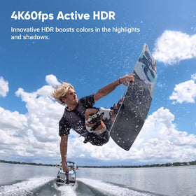 Insta360 Ace Pro 2 wind guard on, capturing cleaner audio.