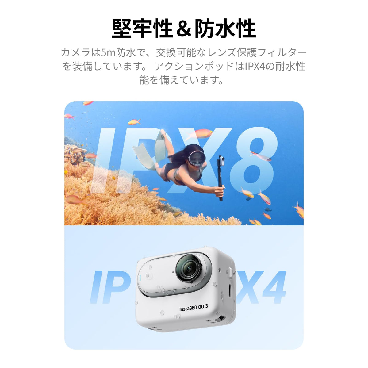 Insta360 GO 3 64GB lens guard protects the camera during adventures