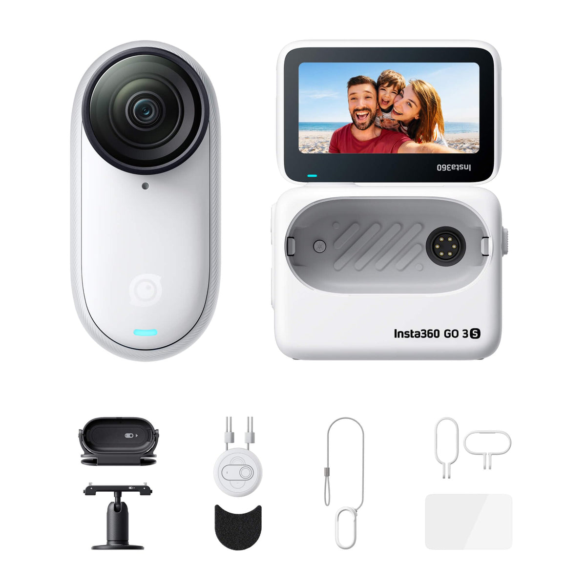 Insta360 GO 3S 128GB hero captures compact 4K footage for on-the-go vlogging.