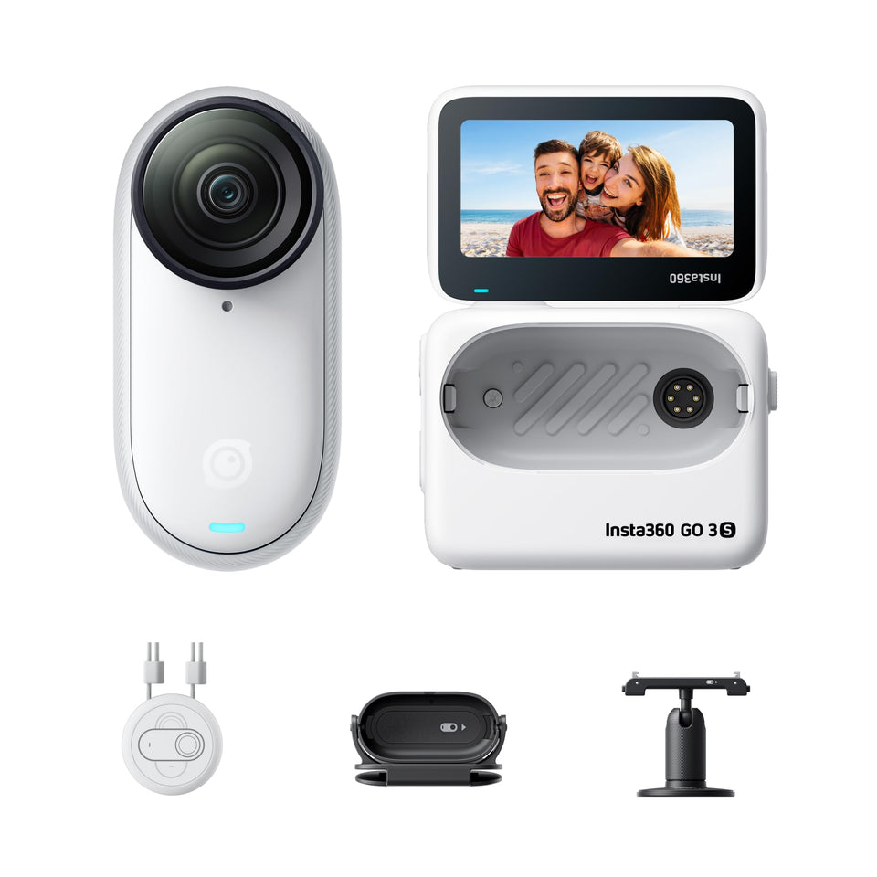 Insta360 GO 3S 4K hands-free POV with MegView for immersive footage.