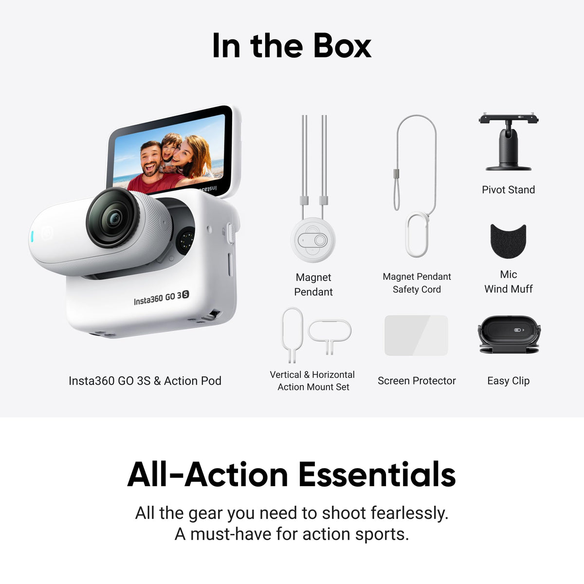 Insta360 GO 3S quickcapture with gesture and voice control for easy shooting.