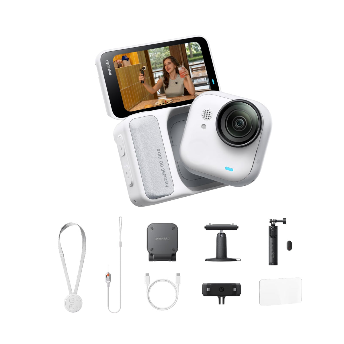 Insta360 GO Ultra cap clip for hands-free first-person filming