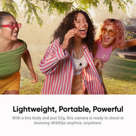 Insta360 GO Ultra compact 53g camera design for on the go use.