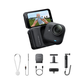 Insta360 GO Ultra Creator Bundle box view for on-the-go filming setup.