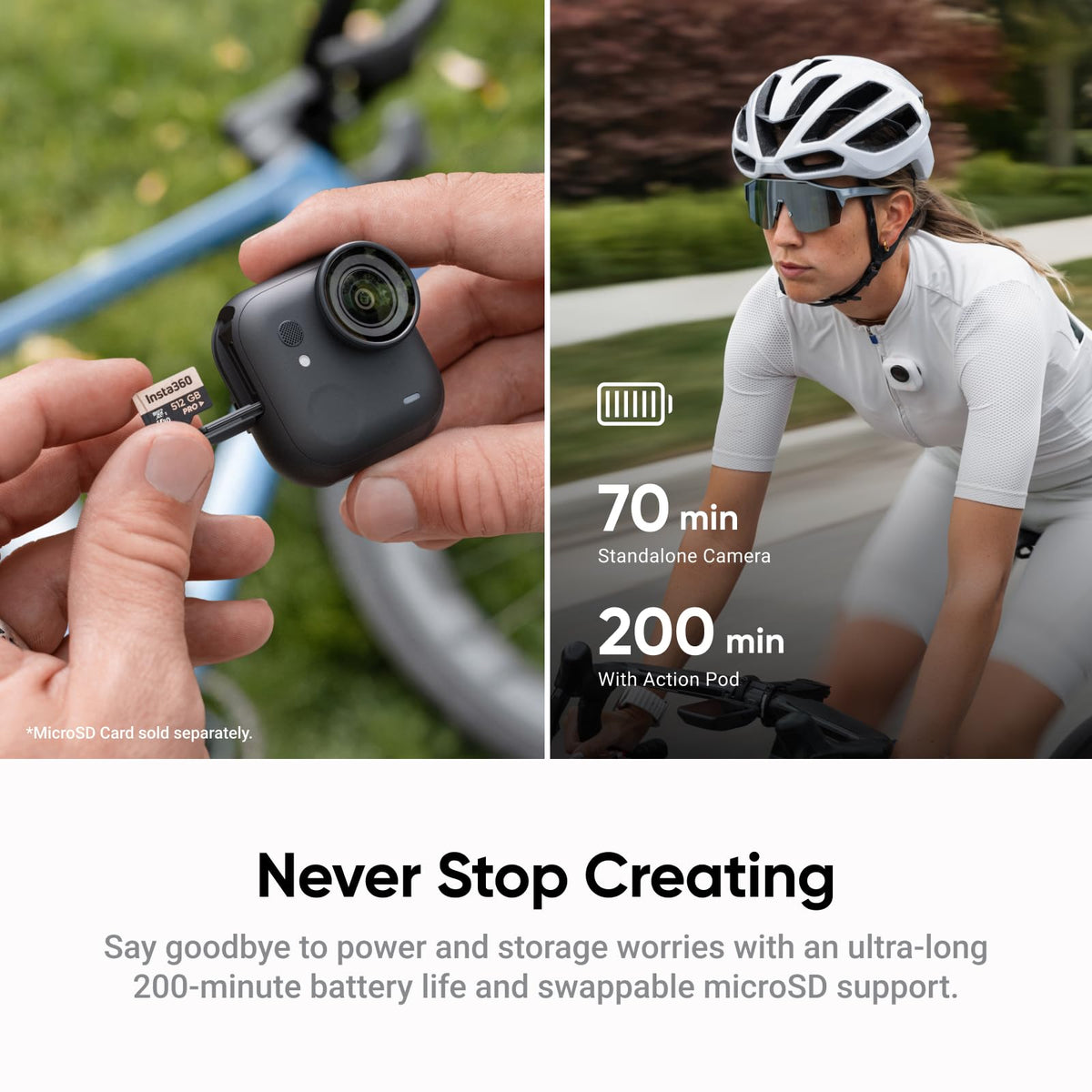Insta360 GO Ultra Pivot Stand for creative angled shots