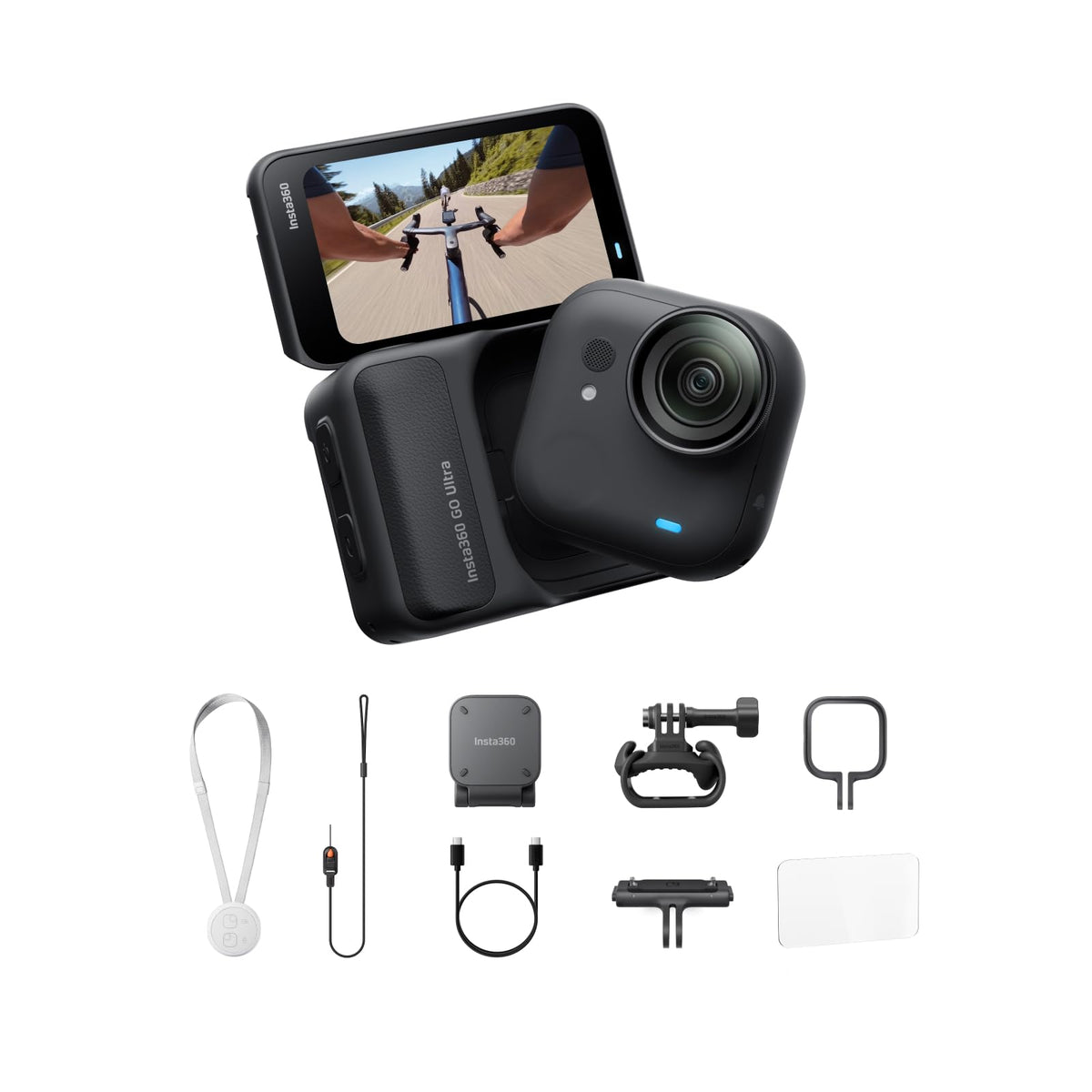 Insta360 GO Ultra cycling bundle camera 4K for first-person adventures