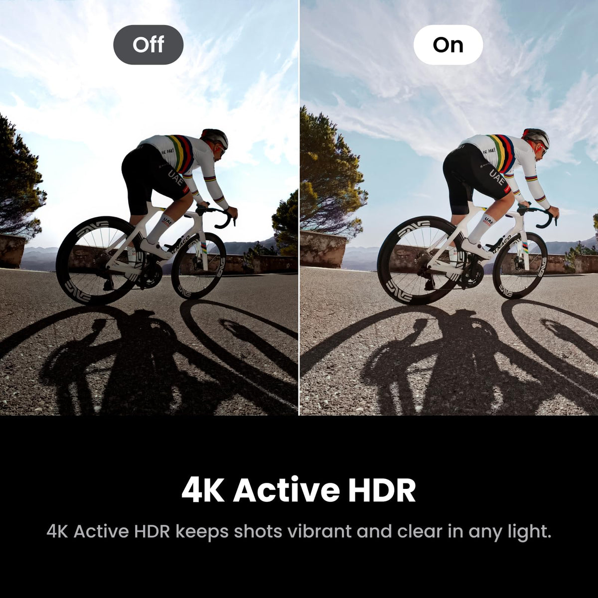 Insta360 GO Ultra Pogacar Edition Tour Yellow styling stands out on rides.