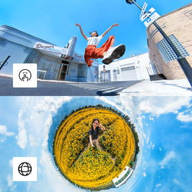 Insta360 ONE X2 stabilized footage without a gimbal during high-motion scenes.