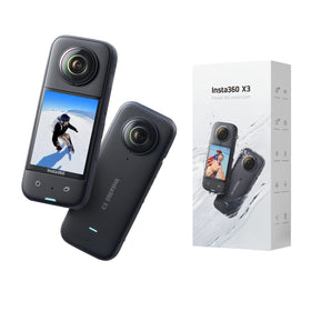 Insta360 X3 360 capture 5.7K video for post-edit reframing.
