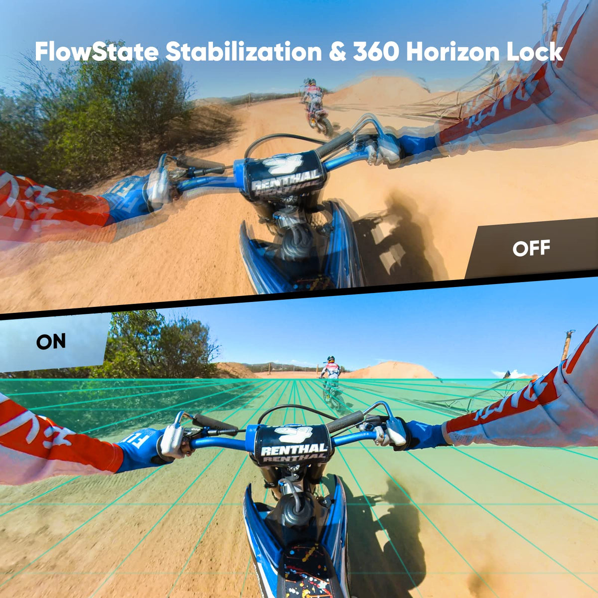 Insta360 X3 4K wide shots for crisp action footage.