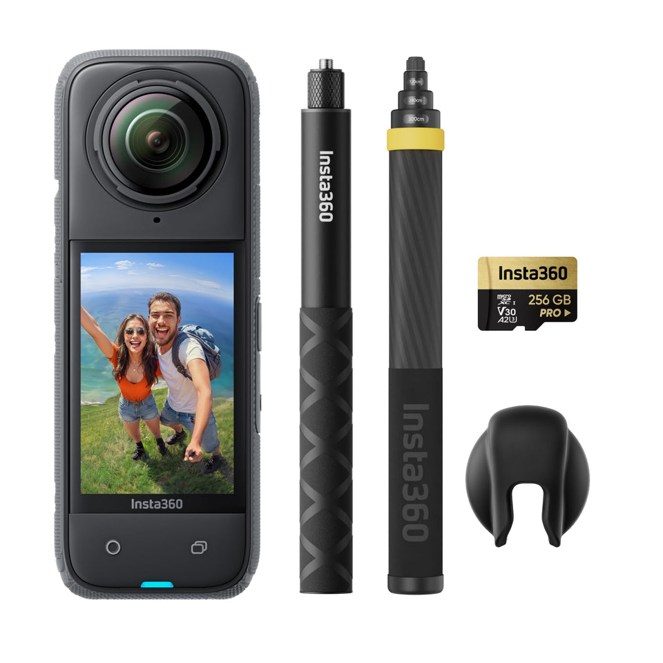 Insta360 X4 8K video shot with invisible selfie stick for immersive views