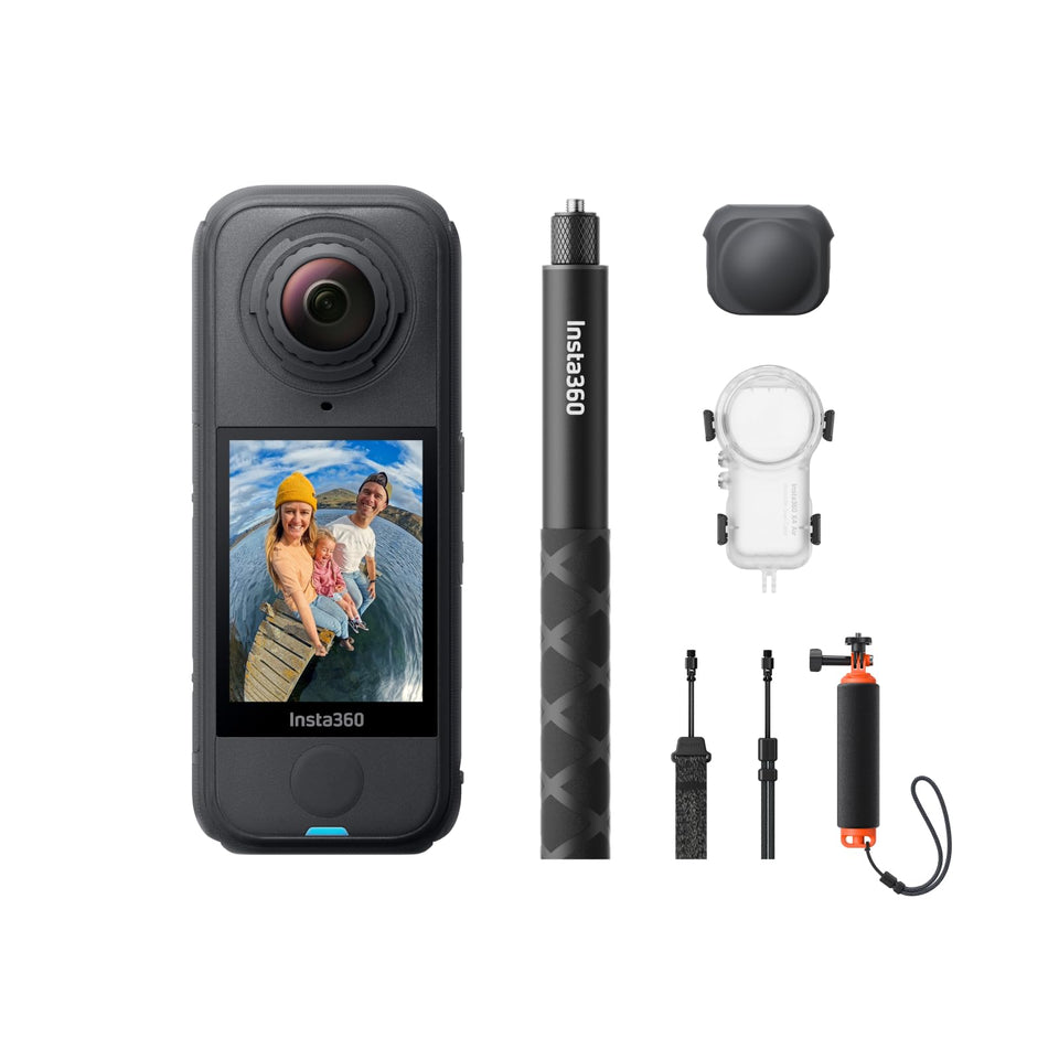 Insta360 X4 Air camera body in action for immersive 8K 360 capture.