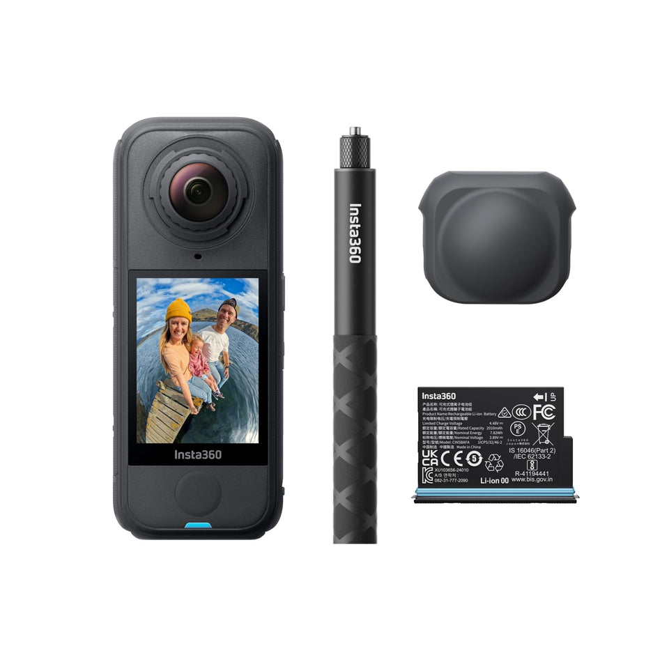 Insta360 X4 Air front view highlights ultra-light design for on-the-go shooting.