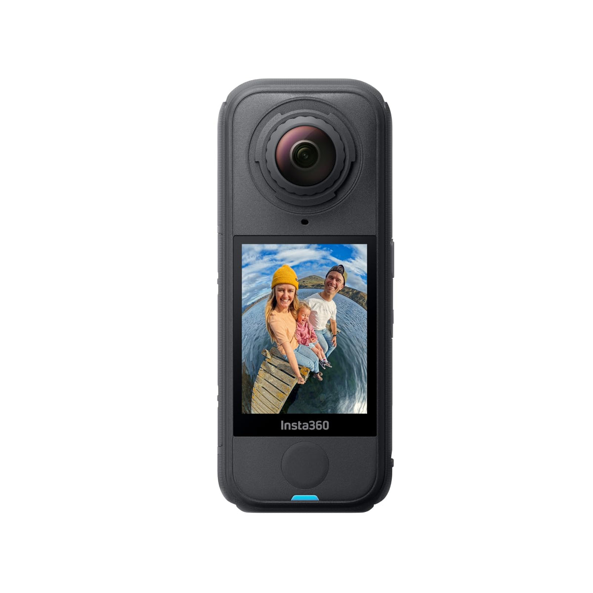 Insta360 X4 Air lightweight design closeup enables portable filming on the go.