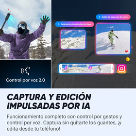 Insta360 X4 cold-resistant design withstands extreme weather on the slopes.