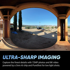 Insta360 X4 8K30fps video captures immersive site detail for reports.